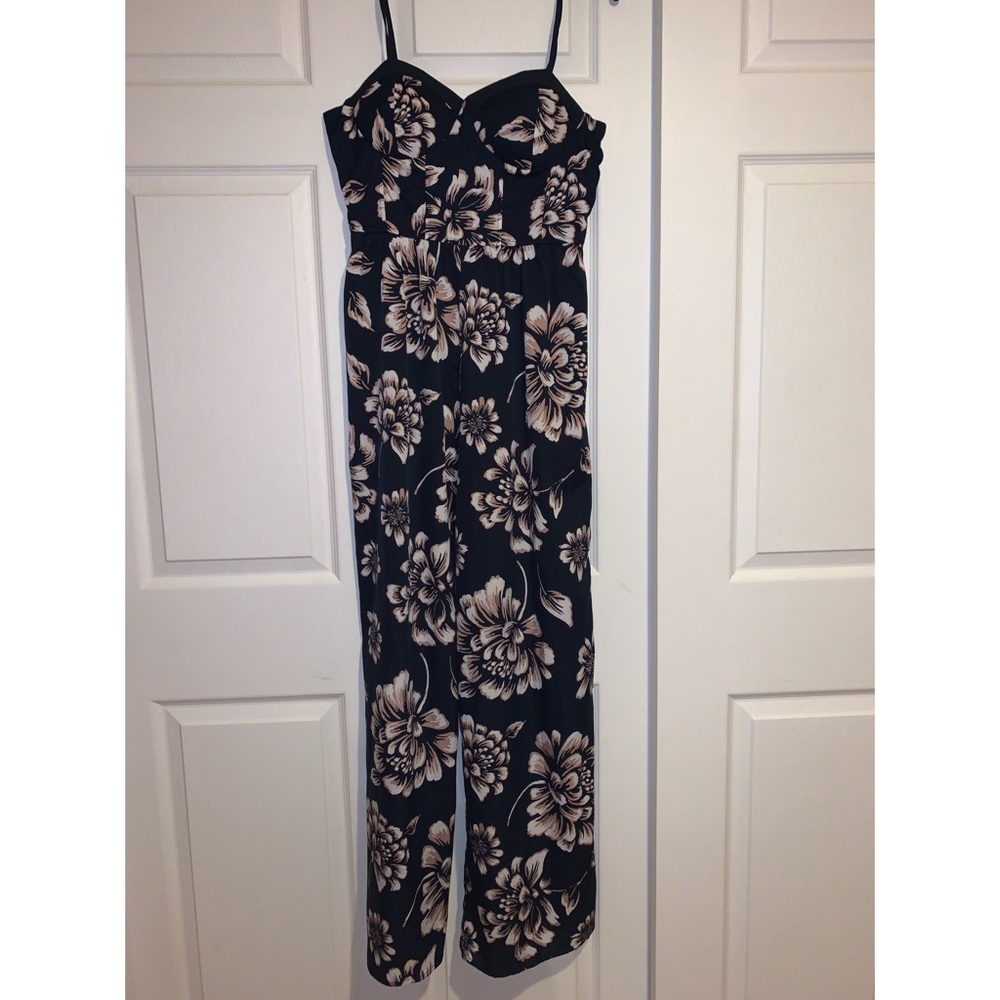 Floral Silk Jumpsuit